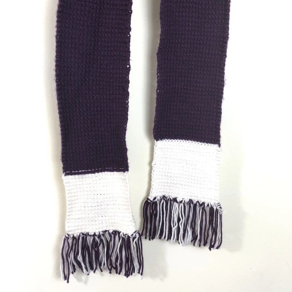 Baltimore Ravens Knit Scarf NFL Purple White Football